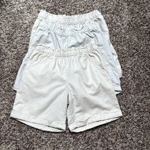 3 Cream Tan Uniform Shorts